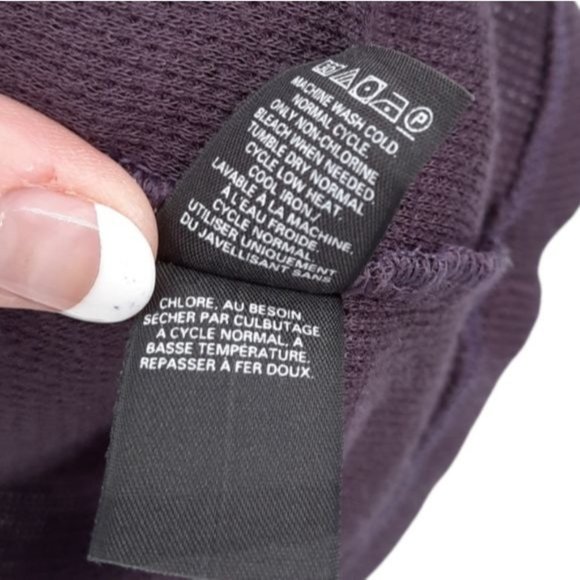 Victoria's Secret Purple Oversized Waffle Knit V-Neck V-Back Slouchy Crop Top S - Picture 8 of 11